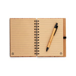 A5 Dickens Bamboo Spiral Notebook and Pen set