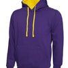 Branded Contrast Hooded Sweatshirt