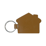 Branded Real Leather House Shaped Keyfob - 2 Sides
