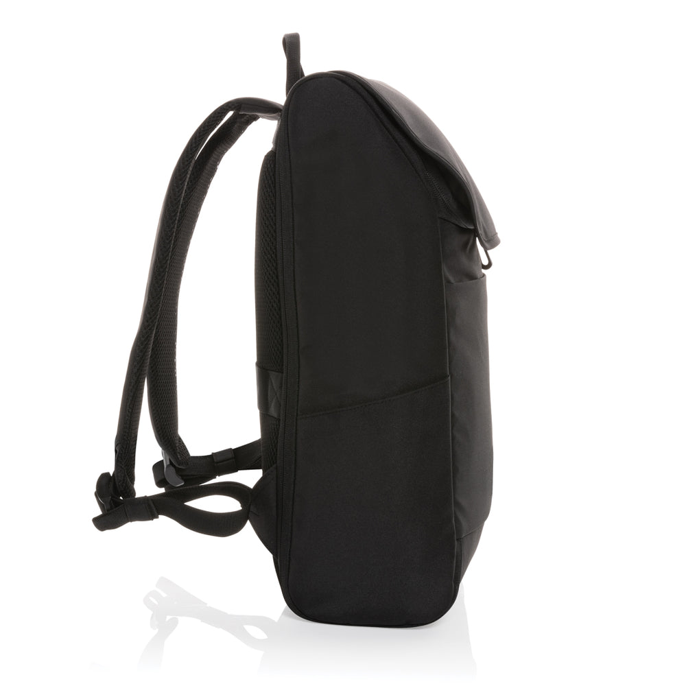 Branded Swiss Peak Fern AWARE™ RPET all over zipper 15.6" backpack