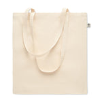 180 gr/m² Organic cotton shopping bag with Long Handles