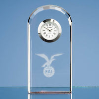 10cm Optical Crystal Bevelled Arch Clock