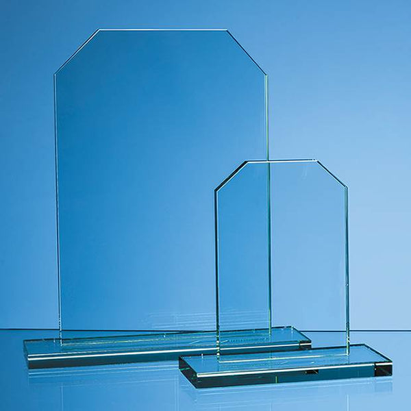 Branded 25cm x 17cm x 12mm Jade Glass Honour Award