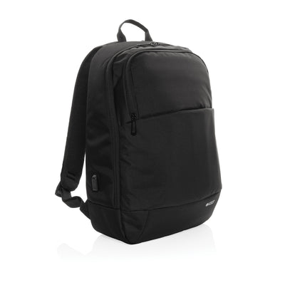 Branded Swiss Peak AWARE™ modern 15.6" laptop backpack