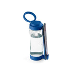 QUINTANA. Glass sports bottle with PP cap 390 mL