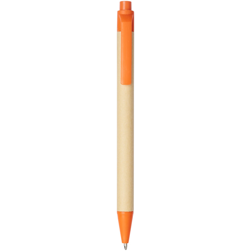 Branded Berk recycled carton and corn plastic ballpoint pen
