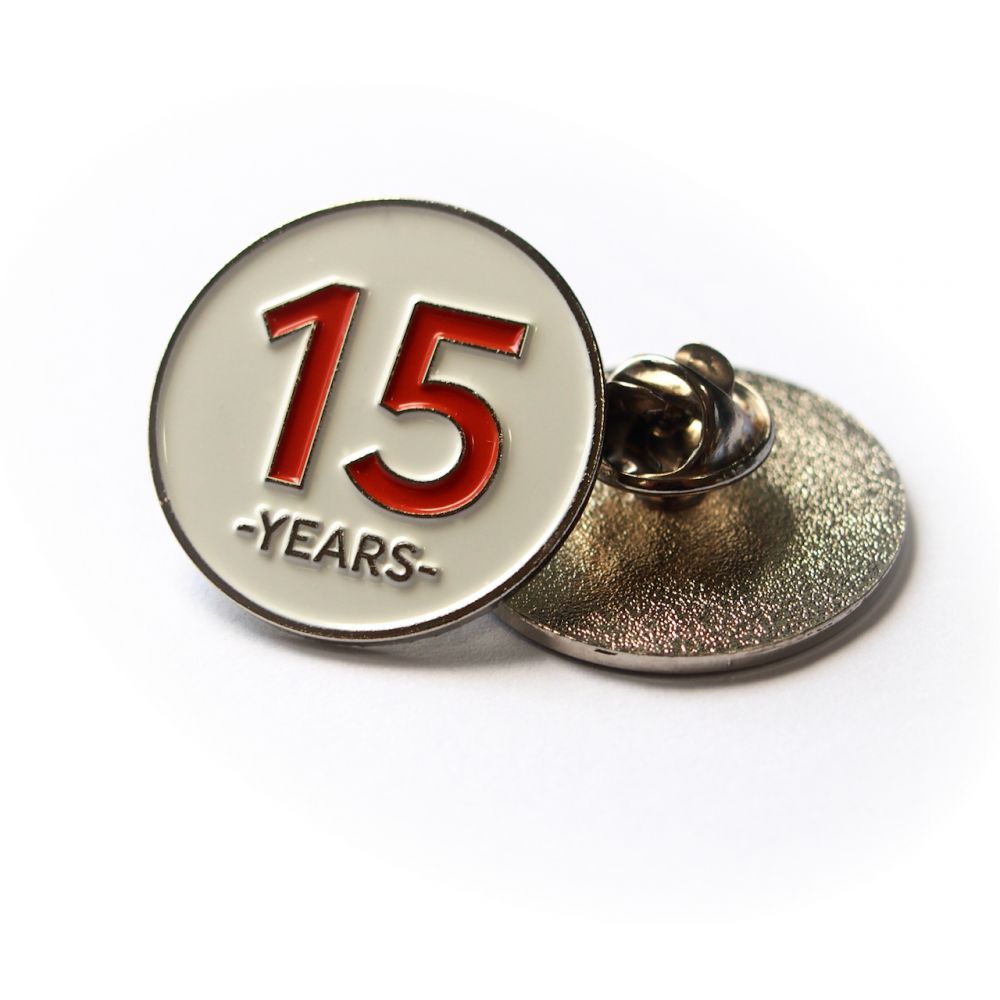 Branded Stamped Iron Soft Enamel Badge (25mm)