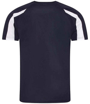 AWDis Cool Contrast Wicking T-Shirt French Navy/Arctic White