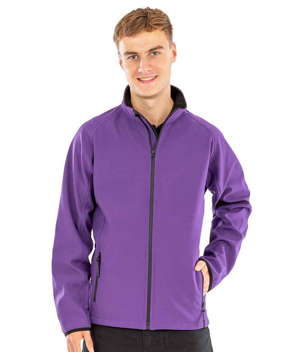 Result Core Printable Soft Shell Jacket Purple/Black