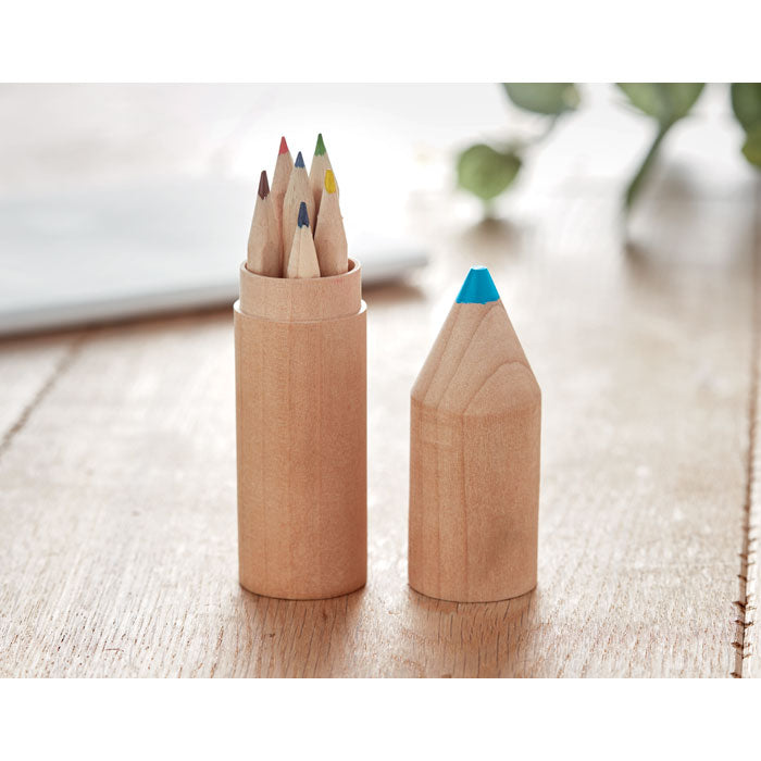 Branded 6 pencils in wooden box