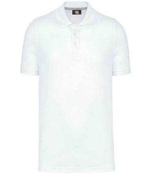 WK Designed to Work Anti-Bacterial Piqué Polo Shirt White