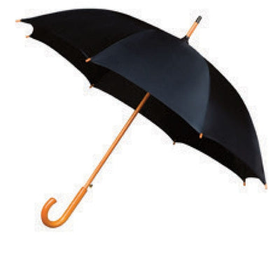 Classic Automatic Walking Umbrella with Wooden Crook Handle - 1050mm