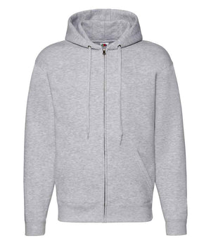 Fruit of the Loom Premium Zip Hooded Sweatshirt Heather Grey
