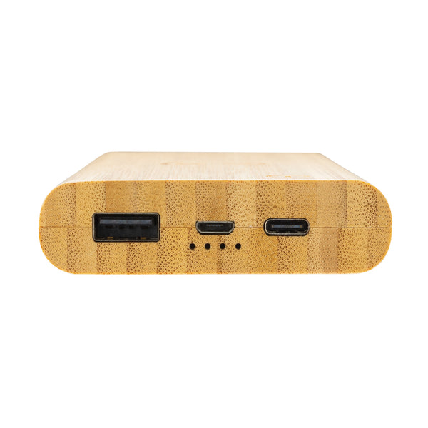 Branded Bamboo 8.000 mAh 5W wireless powerbank