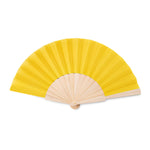 Branded Manual hand fan with wood handle