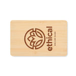 Branded RFID card in bamboo material