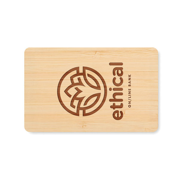 Branded RFID card in bamboo material