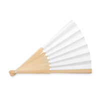 Manual hand fan with bamboo handle