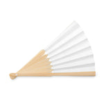Branded Manual hand fan with bamboo handle