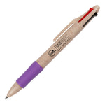 Quad Colour Wheat Straw Pen with grip
