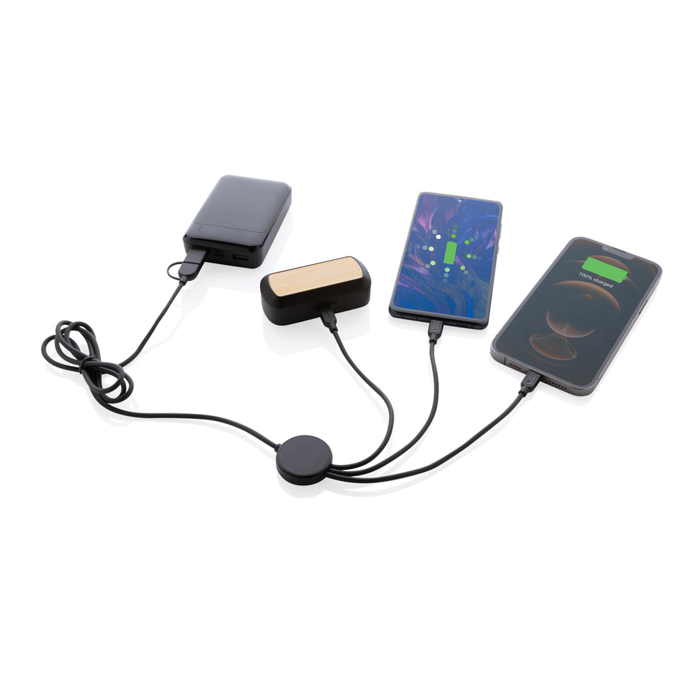 Branded RCS recycled TPE and recycled plastic 6-in-1 cable