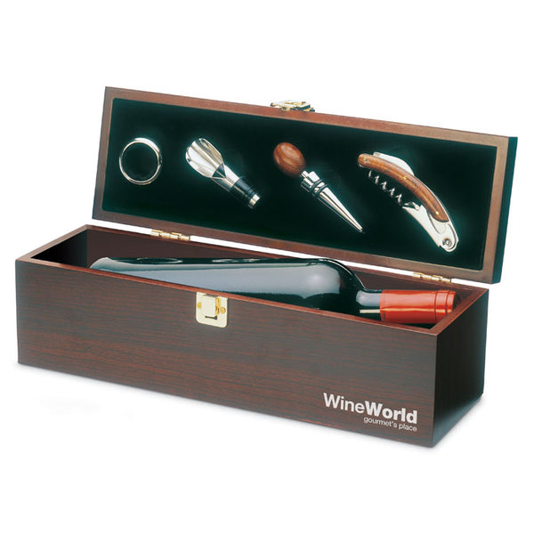Wine set in wine box
