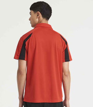 AWDis Cool Contrast Polo Shirt Fire Red/Jet Black