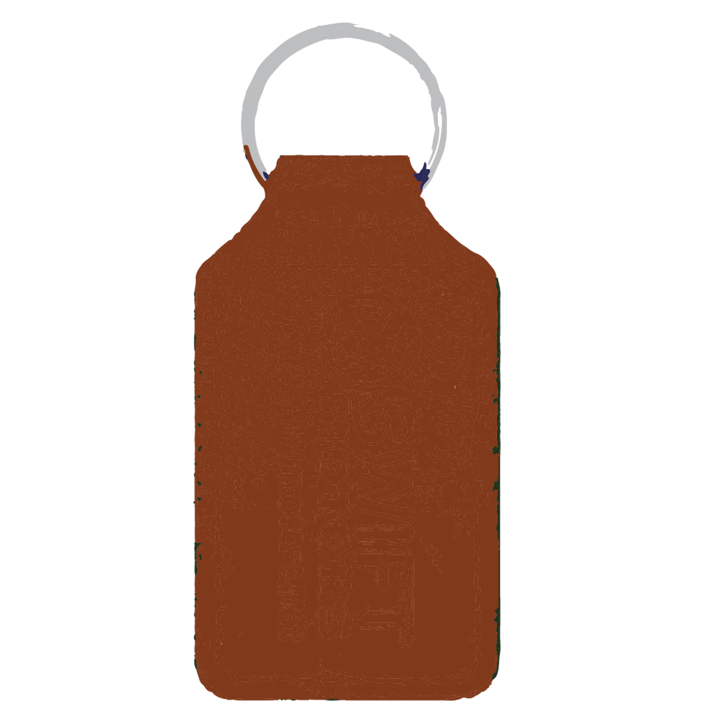 Branded Long Square Shaped Keyfob