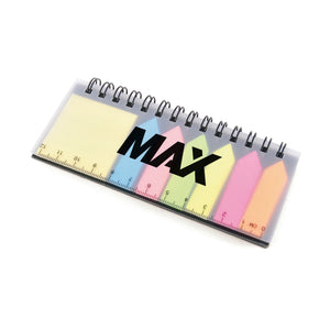 Blackrod Spiral Bound Notepad with addtional post its, flags and ruler