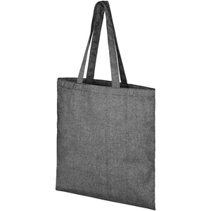 Pheebs 210 g/m² recycled tote bag 7L in a heather black colour