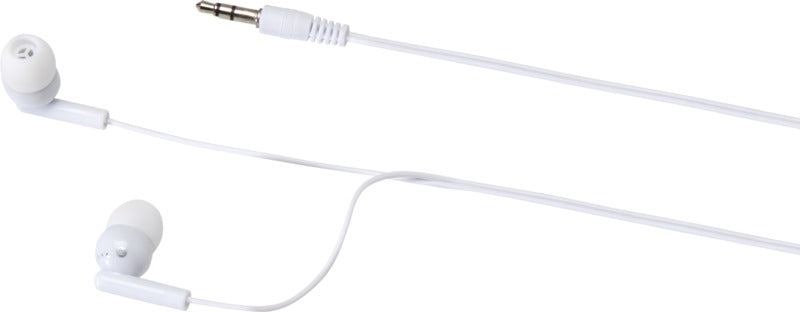 Branded Rebel earbuds with recycled plastic storage box