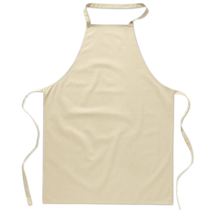 Kitchen apron in cotton Beige