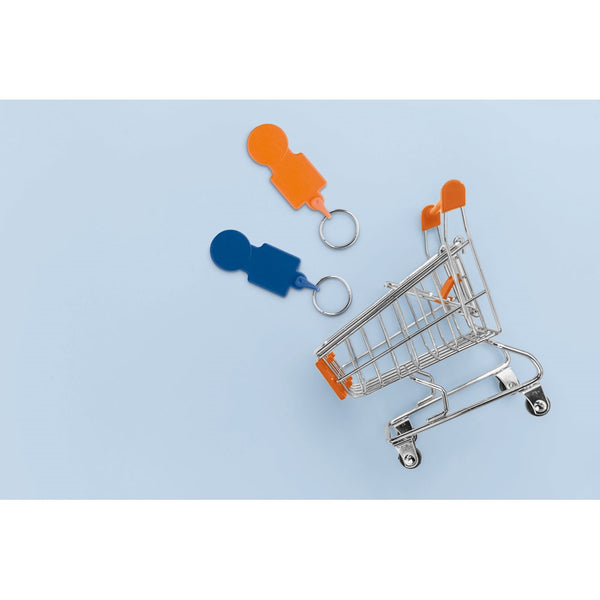 SULLIVAN. Coin-shapped PS keyring for supermarket cart