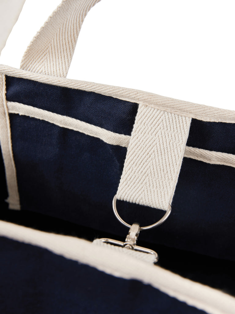 Branded VINGA Volonne AWARE™ recycled canvas beach bag