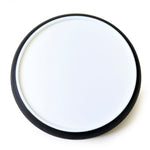 Branded Disk Coaster Round White plastic coaster with trim