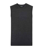 Russell Collection Sleeveless Cotton Acrylic V Neck Sweater