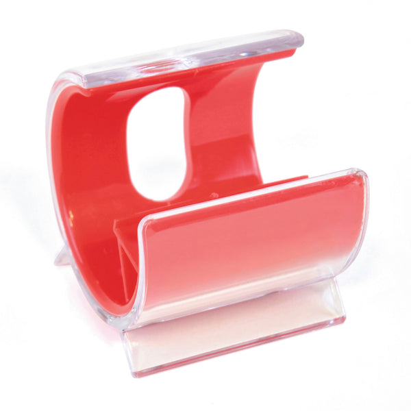 Turbo Desk Phone Holder. Solid Colour Inner Plastic + Clear Cover