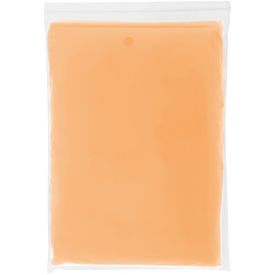 Branded Ziva disposable rain poncho with storage pouch