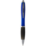 Nash ballpoint pen coloured barrel and black grip in blue