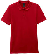 Branded Gildan Ladies SoftStyle® Double Piqué Polo Shirt