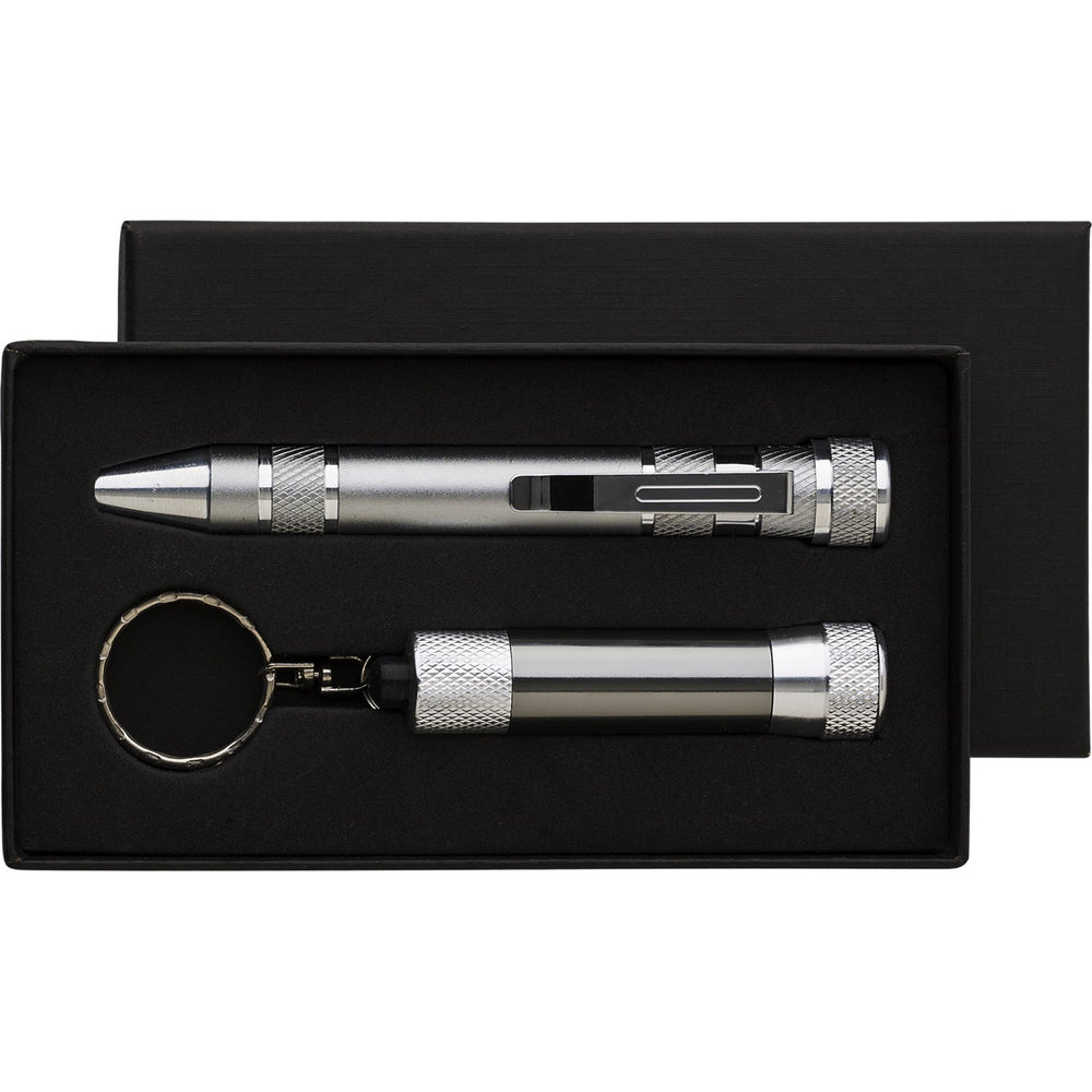 Branded Tall Pen shaped screwdriver/torch