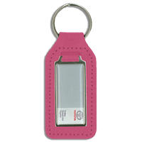 Long Square Shaped Keyfob with Domed Medallion