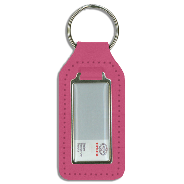 Long Square Shaped Keyfob with Domed Medallion