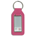 Branded Long Square Shaped Keyfob with Domed Medallion
