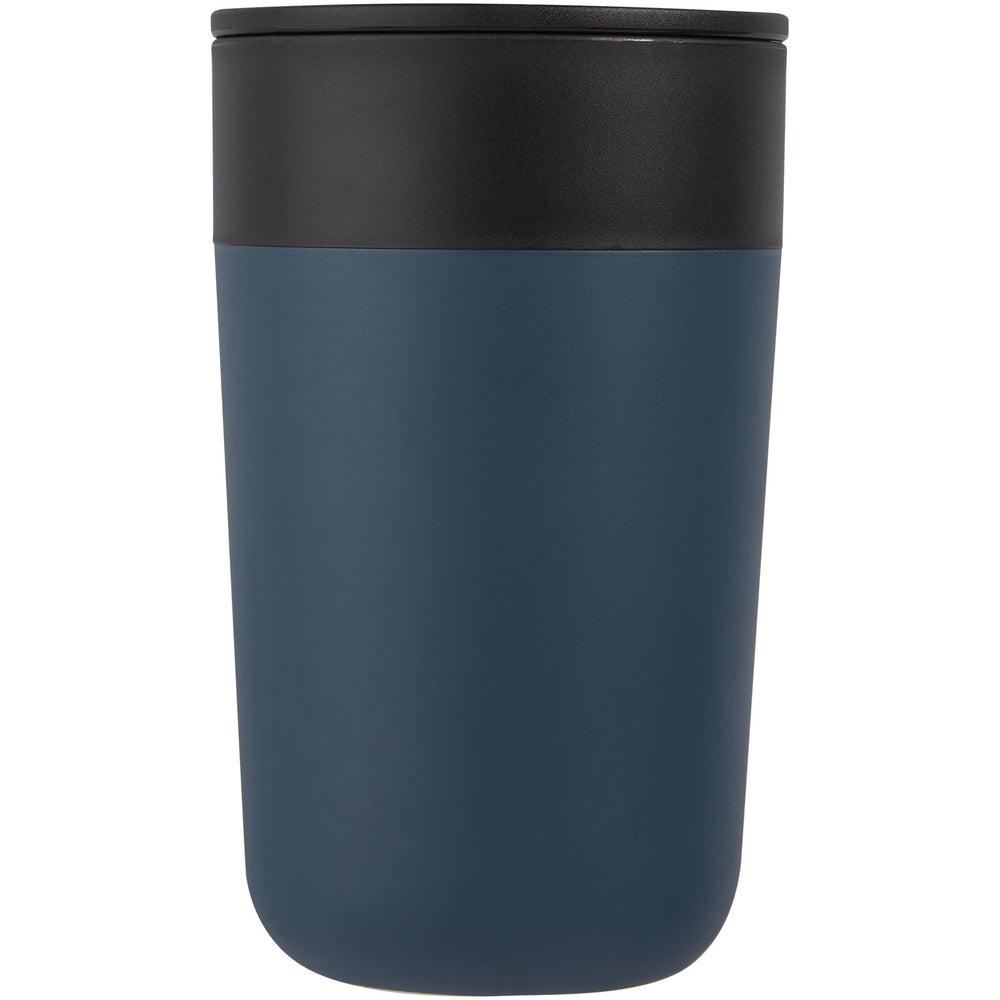 Branded Nordia 400 ml double-wall recycled mug