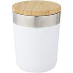 Branded Lagan 300 ml copper vacuum insulated stainless steel tumbler with bamboo lid