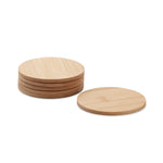 Set of 6 bamboo coasters