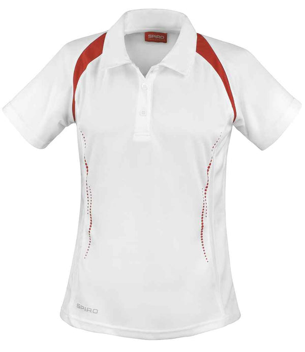Spiro Ladies Team Spirit Polo Shirt White/Red