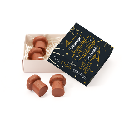 Party Time, Eco Treat Box, Champagne Cork Chocolate, Popping Candy Bespoke