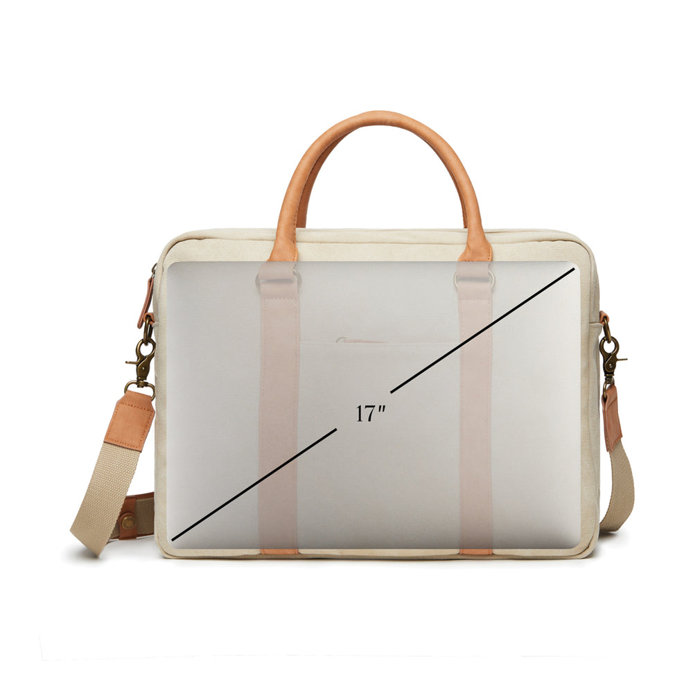 Branded VINGA Bosler RCS recycled canvas computer bag 17"